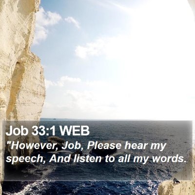 Job 33:1 WEB Bible Verse Image