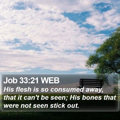 Job 33:21 WEB Bible Verse Image
