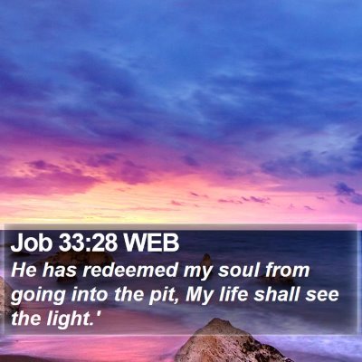 Job 33:28 WEB Bible Verse Image