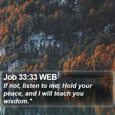 Job 33:33 WEB Bible Verse Image