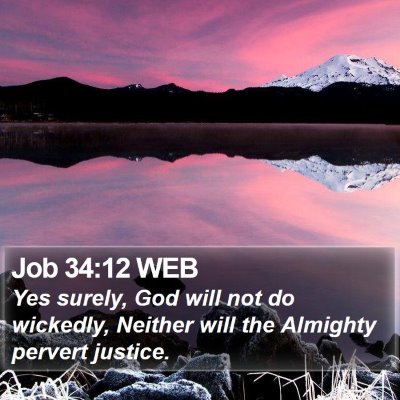 Job 34:12 WEB Bible Verse Image