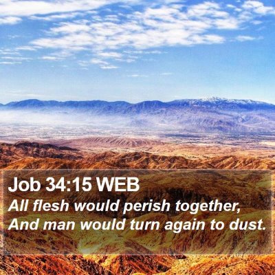 Job 34:15 WEB Bible Verse Image