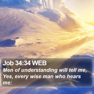 Job 34:34 WEB Bible Verse Image