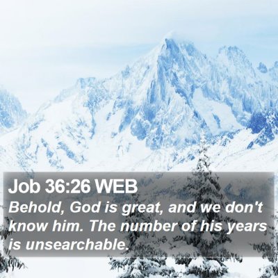 Job 36:26 WEB Bible Verse Image