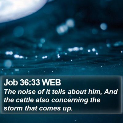 Job 36:33 WEB Bible Verse Image