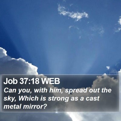 Job 37:18 WEB Bible Verse Image
