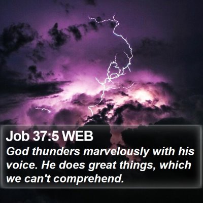 Job 37:5 WEB Bible Verse Image