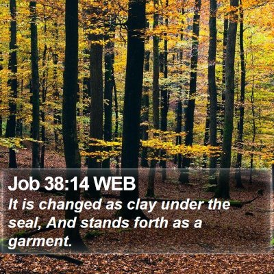 Job 38:14 WEB Bible Verse Image