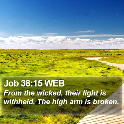Job 38:15 WEB Bible Verse Image
