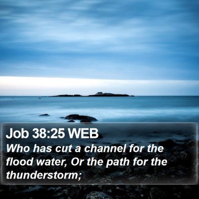 Job 38:25 WEB Bible Verse Image