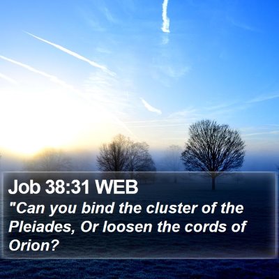 Job 38:31 WEB Bible Verse Image