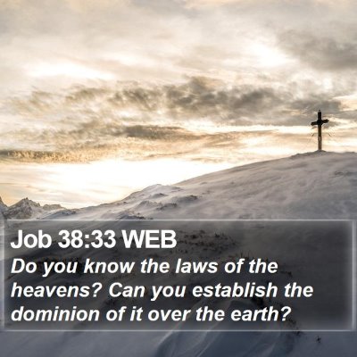 Job 38:33 WEB Bible Verse Image