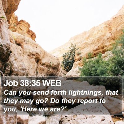 Job 38:35 WEB Bible Verse Image