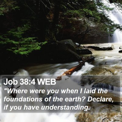 Job 38:4 WEB Bible Verse Image