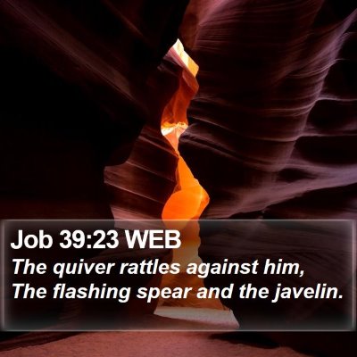 Job 39:23 WEB Bible Verse Image