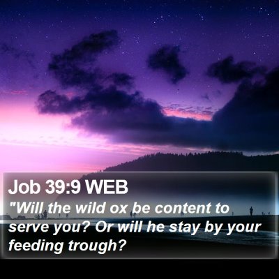 Job 39:9 WEB Bible Verse Image