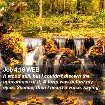 Job 4:16 WEB Bible Verse Image