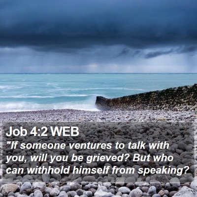 Job 4:2 WEB Bible Verse Image