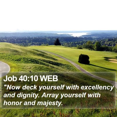 Job 40:10 WEB Bible Verse Image