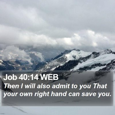 Job 40:14 WEB Bible Verse Image
