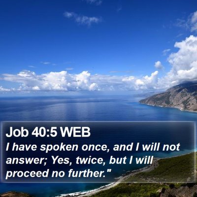 Job 40:5 WEB Bible Verse Image