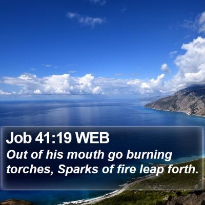 Job 41:19 WEB Bible Verse Image
