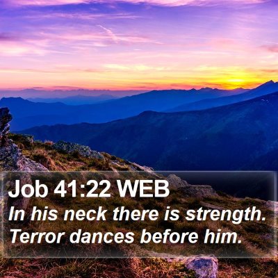 Job 41:22 WEB Bible Verse Image