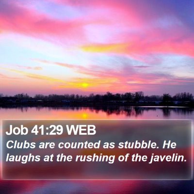 Job 41:29 WEB Bible Verse Image