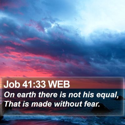 Job 41:33 WEB Bible Verse Image
