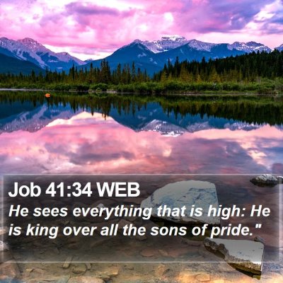 Job 41:34 WEB Bible Verse Image