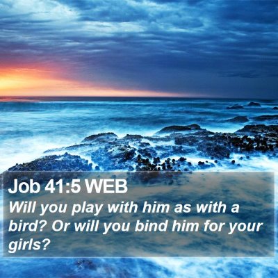 Job 41:5 WEB Bible Verse Image