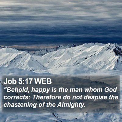 Job 5:17 WEB Bible Verse Image