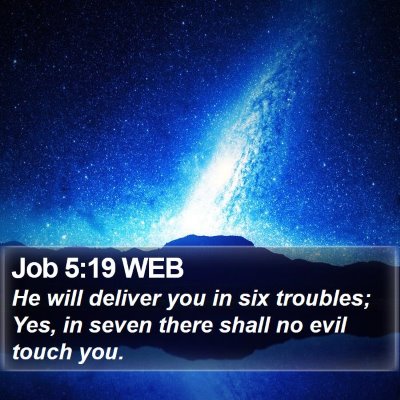 Job 5:19 WEB Bible Verse Image