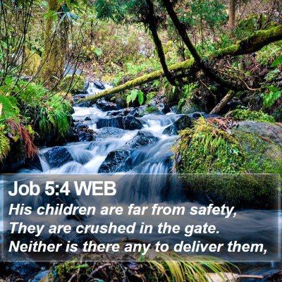 Job 5:4 WEB Bible Verse Image