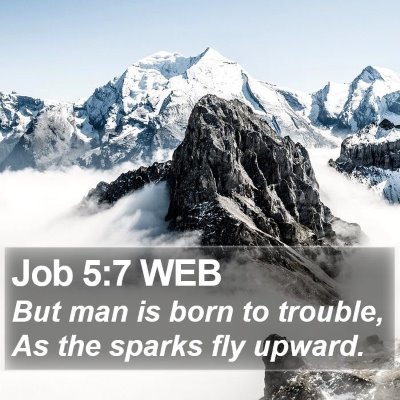 Job 5:7 WEB Bible Verse Image