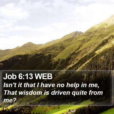 Job 6:13 WEB Bible Verse Image