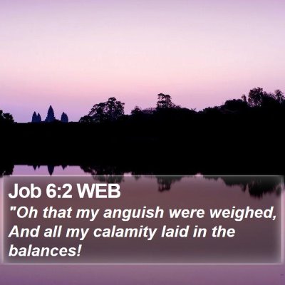 Job 6:2 WEB Bible Verse Image