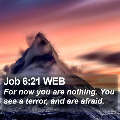 Job 6:21 WEB Bible Verse Image