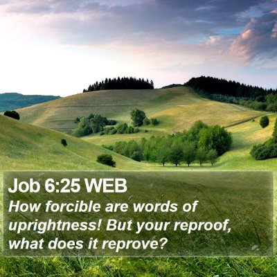 Job 6:25 WEB Bible Verse Image