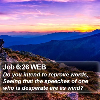 Job 6:26 WEB Bible Verse Image