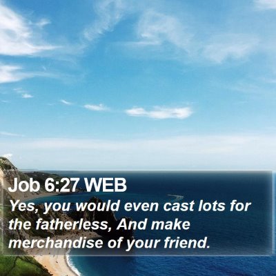 Job 6:27 WEB Bible Verse Image