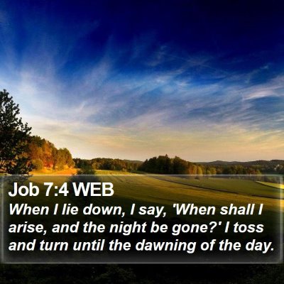 Job 7:4 WEB Bible Verse Image