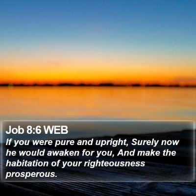 Job 8:6 WEB Bible Verse Image