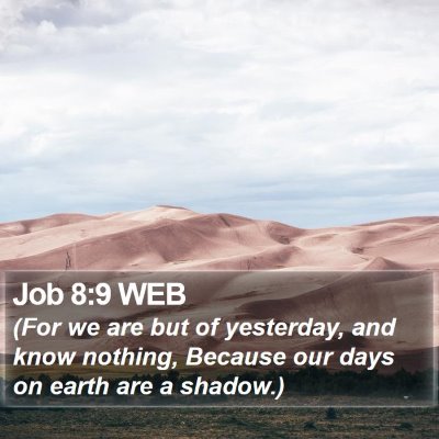 Job 8:9 WEB Bible Verse Image