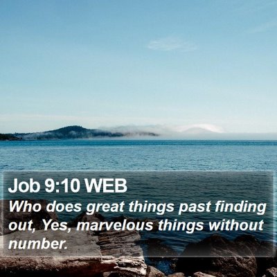 Job 9:10 WEB Bible Verse Image