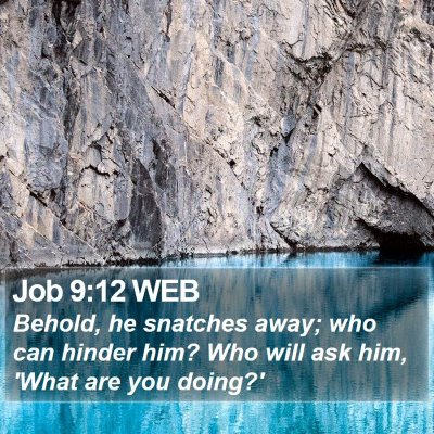 Job 9:12 WEB Bible Verse Image