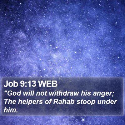 Job 9:13 WEB Bible Verse Image