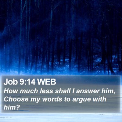 Job 9:14 WEB Bible Verse Image