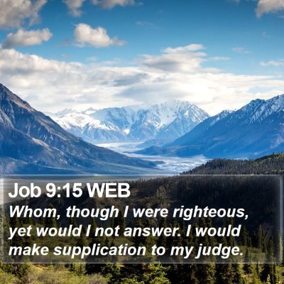 Job 9:15 WEB Bible Verse Image