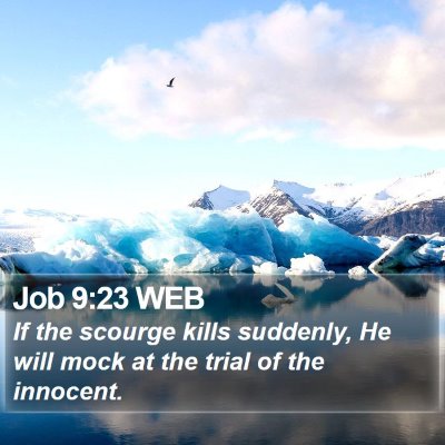 Job 9:23 WEB Bible Verse Image